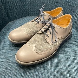 Cole Han LunarGrand Wingtip Stormcloud Wool/leather dress shoe